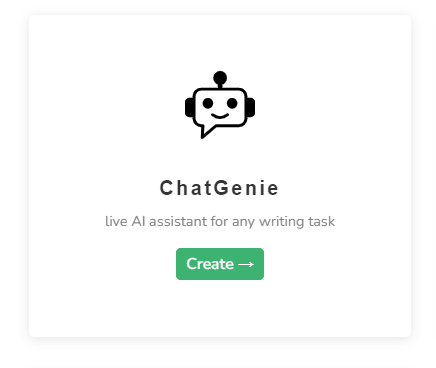 ChatGenie step 1 - select ChatGenie