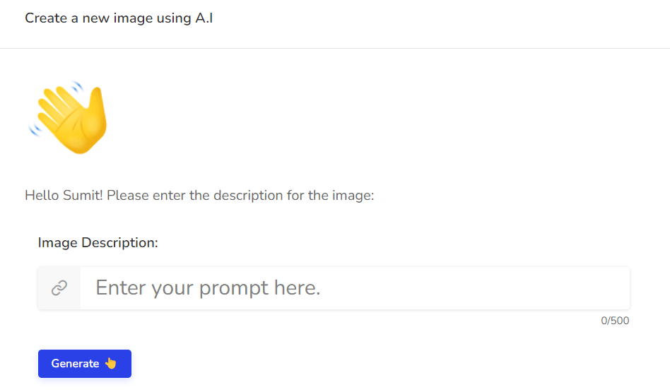 Step 2 — enter the prompt