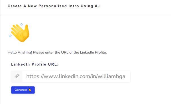 Writecream LinkedIn personalization