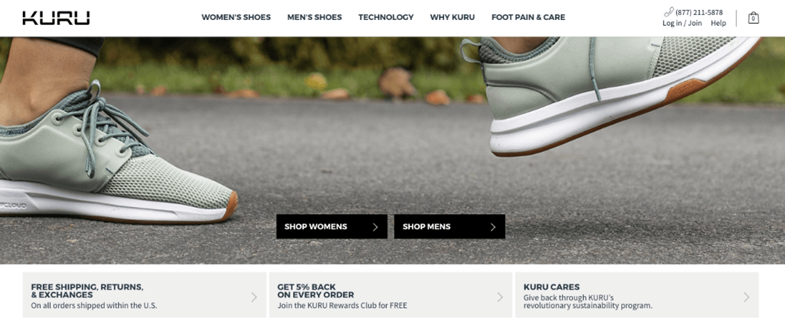 KURU WEBSITE USER INTERFACE