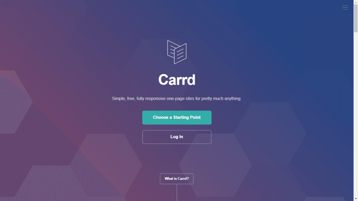 Carrd Website User Interface