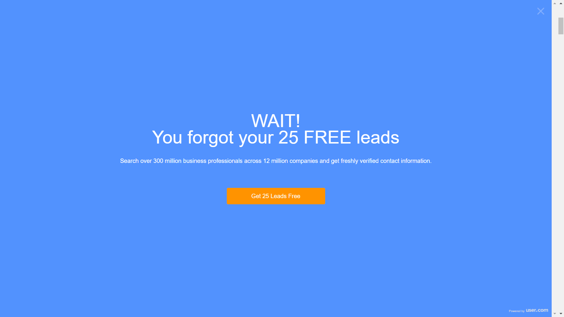 Leadfuze Website User Interface
