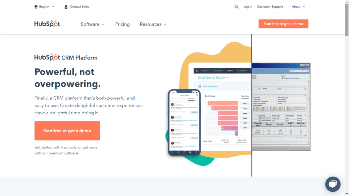 Hubspot Website User Interface