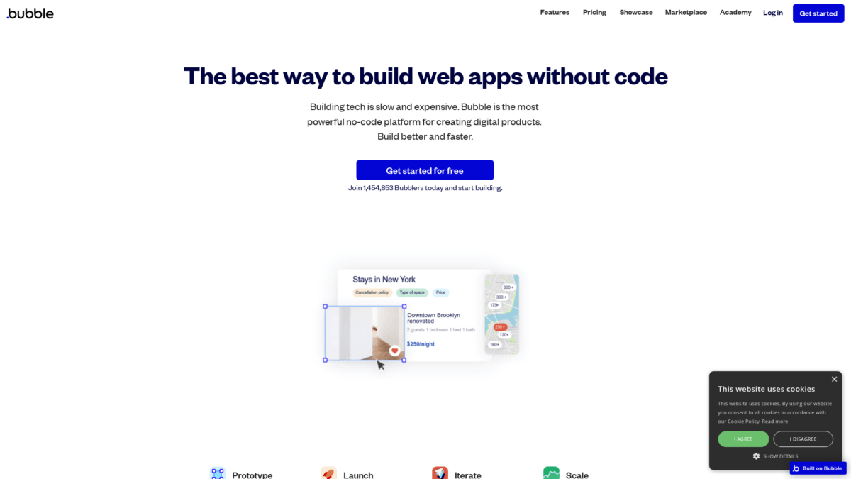 Bubble Website User Interface
