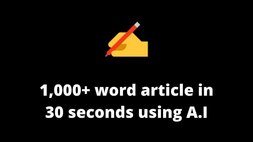 AI Article Writer demo