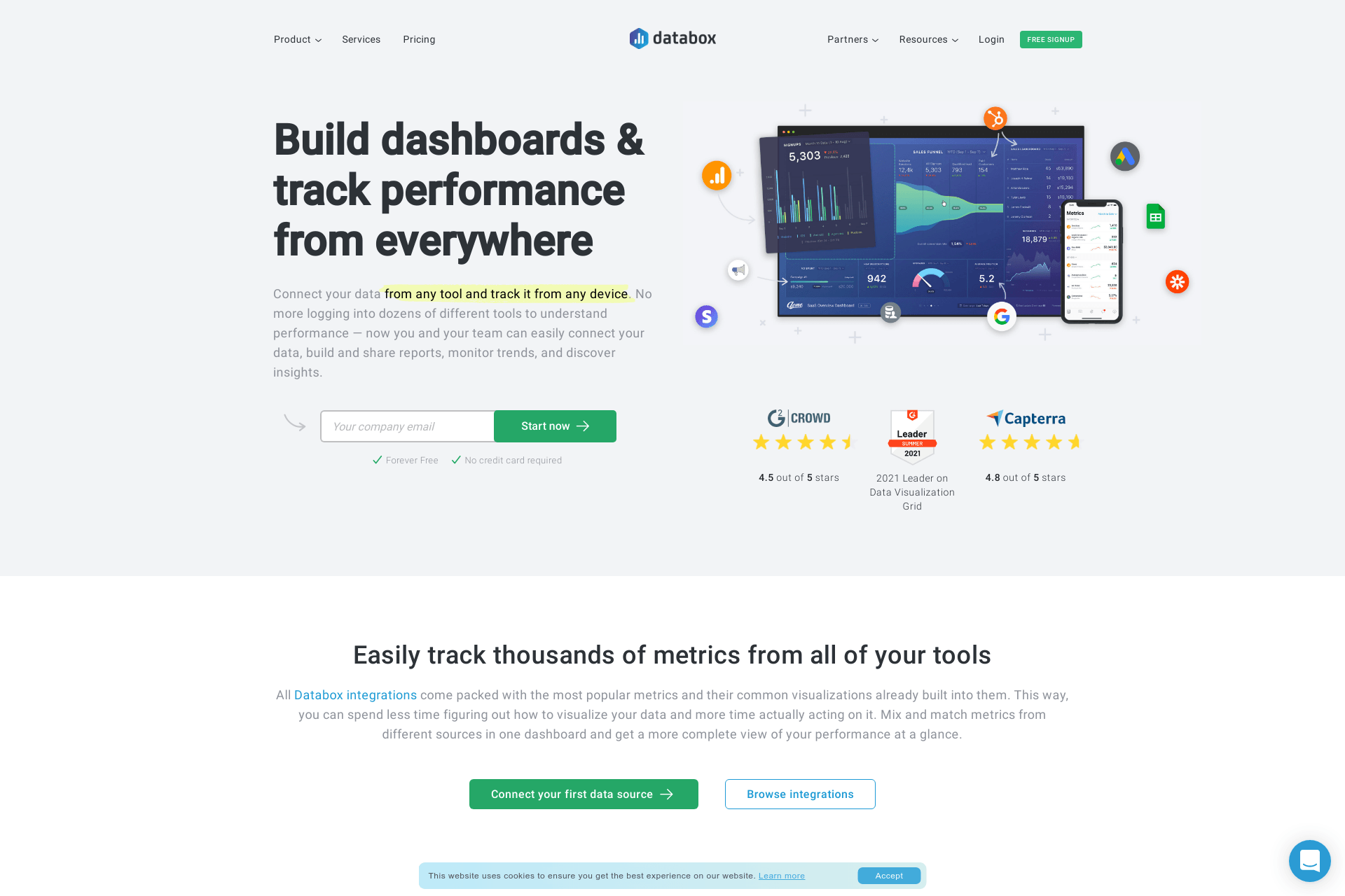 Databox Website User Interface