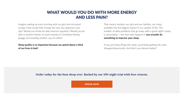 Amerisleep Website User Interface