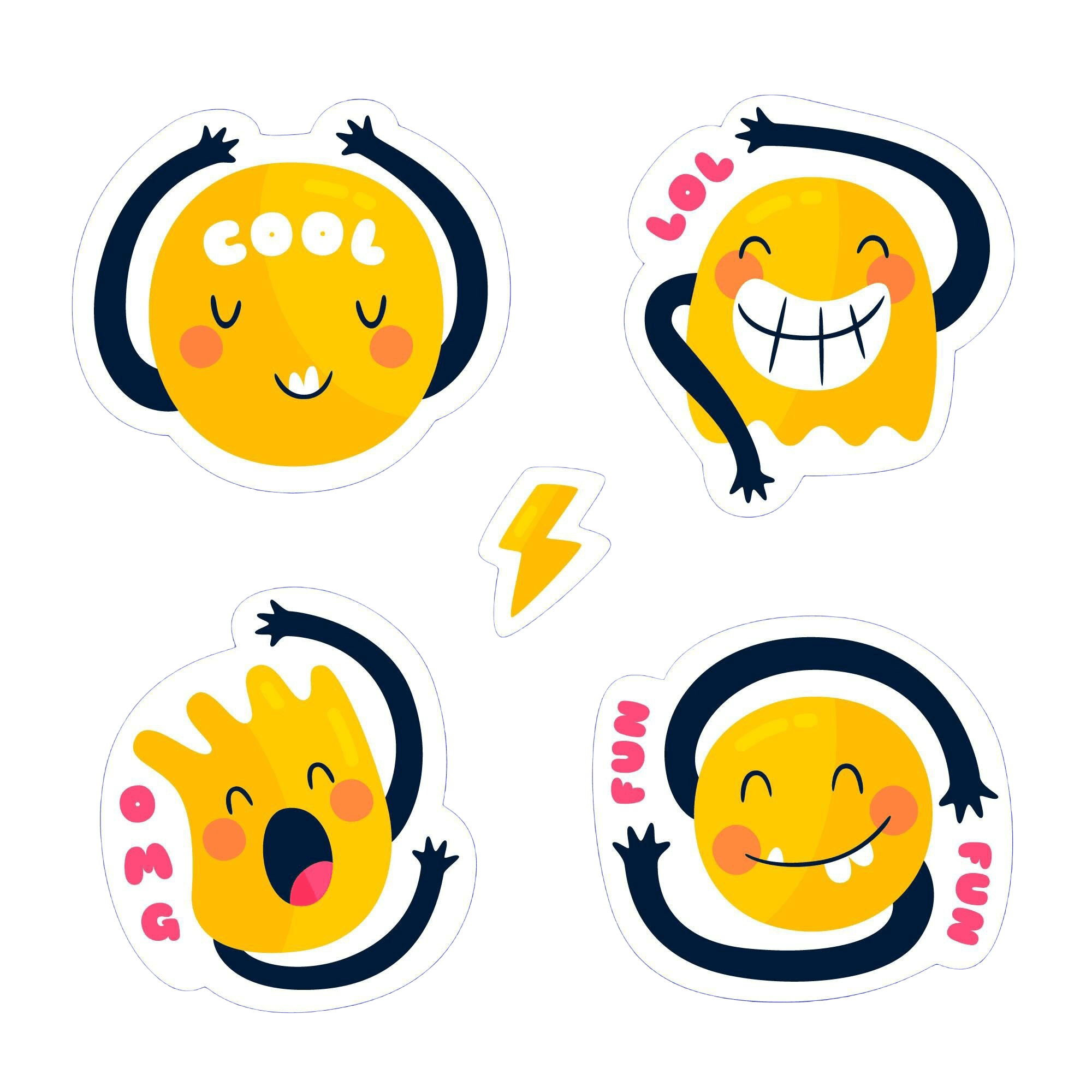 Funny emoji stickers