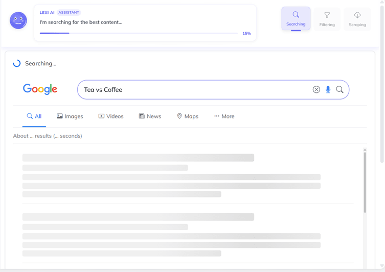 SERP Analysis in Progress - Real-time Processing